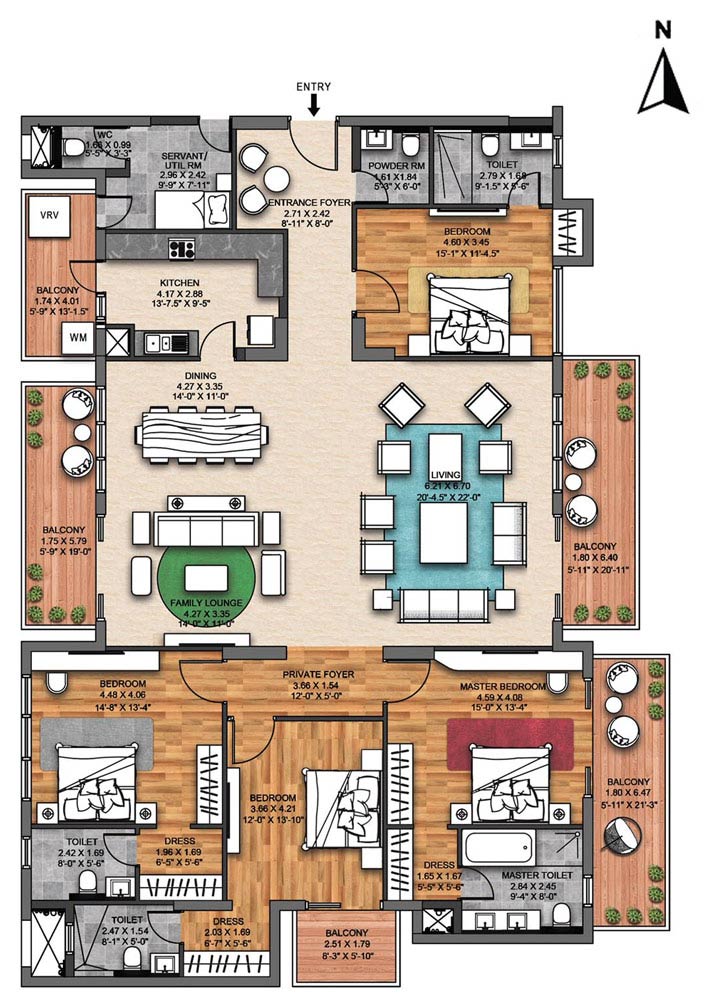 Platinum tower Typical Unit Plans