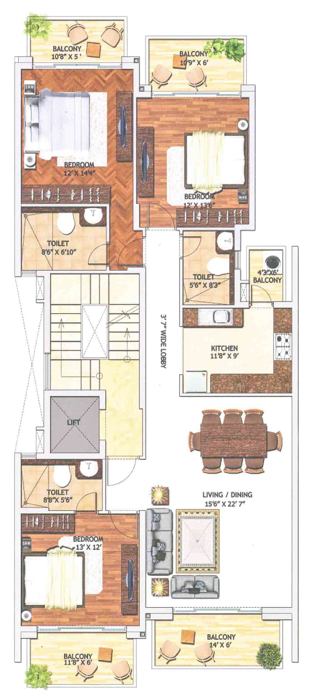 Samsara Typical Unit Plans type AB1